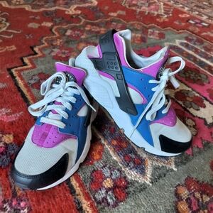 Nike Air Huarache Blue Jay 2017 Purple and Blue Sneakers Size 9.5